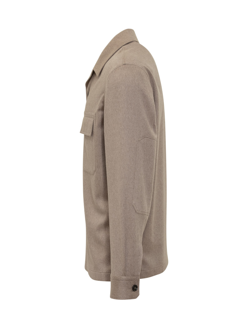 Beige Regular Solid Shirt