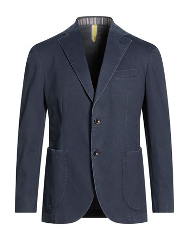 Man Blazer Navy Size 36 Organic cotton, Recycled polyester, Elastane