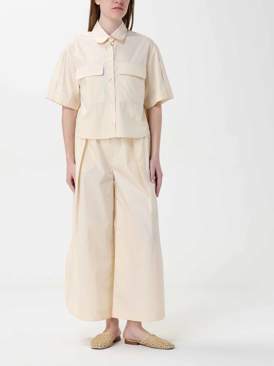 Pants Woman color Yellow Cream