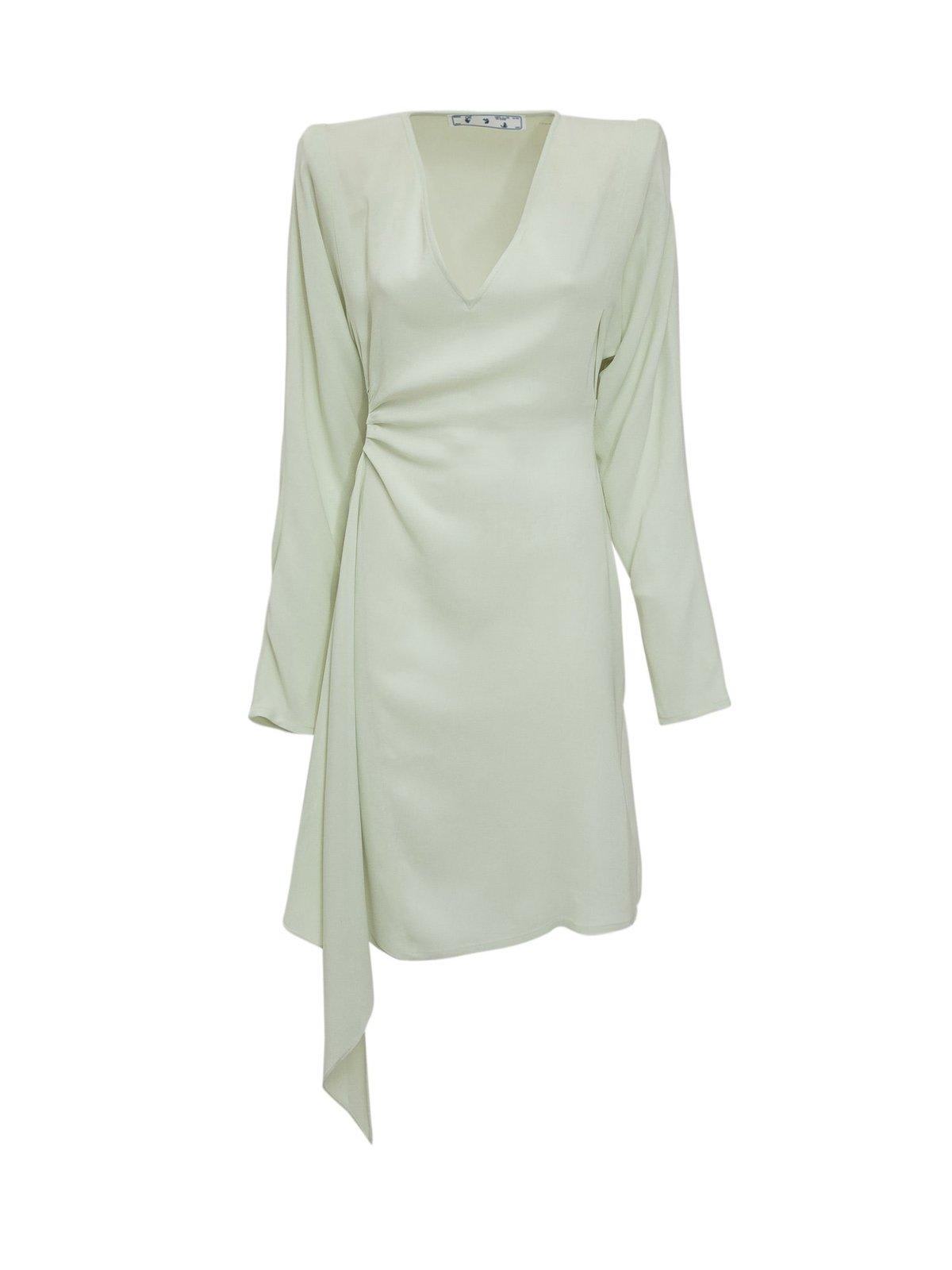 Cut-out long-sleeve dress