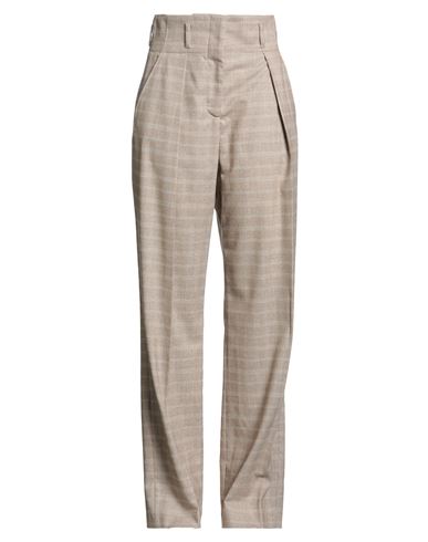 Woman Pants Camel Size 2 Wool, Cashmere, Elastane, Polyamide, Polyester