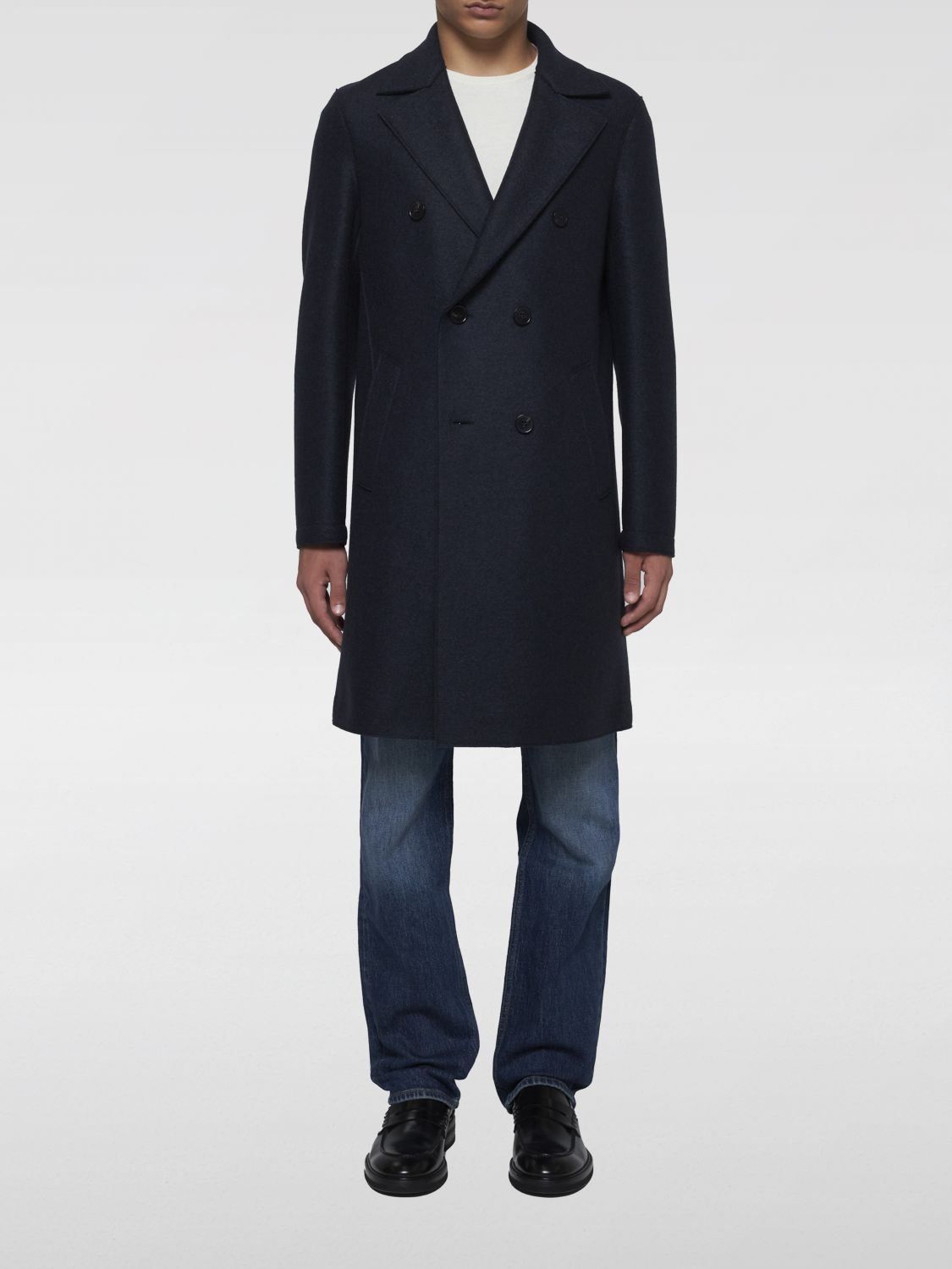 Boiled-wool coat - Blue