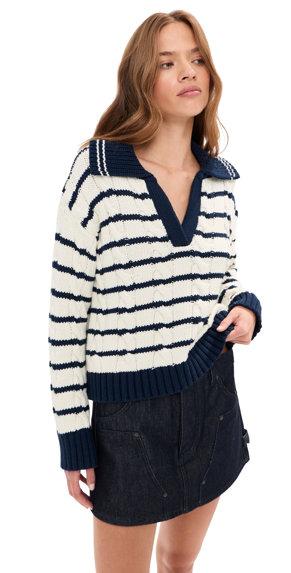 Logan Polo Sweater Ivory