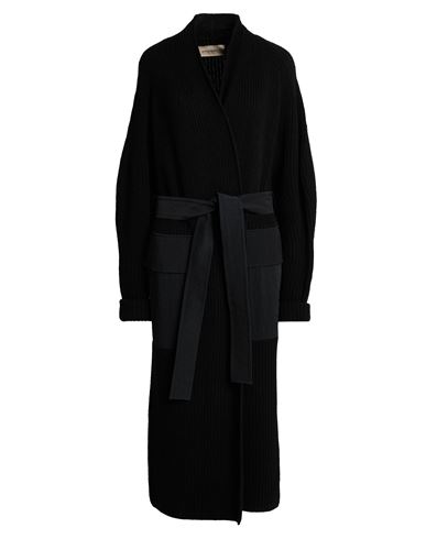 Woman Coat Black Size 6 Virgin Wool, Cashmere