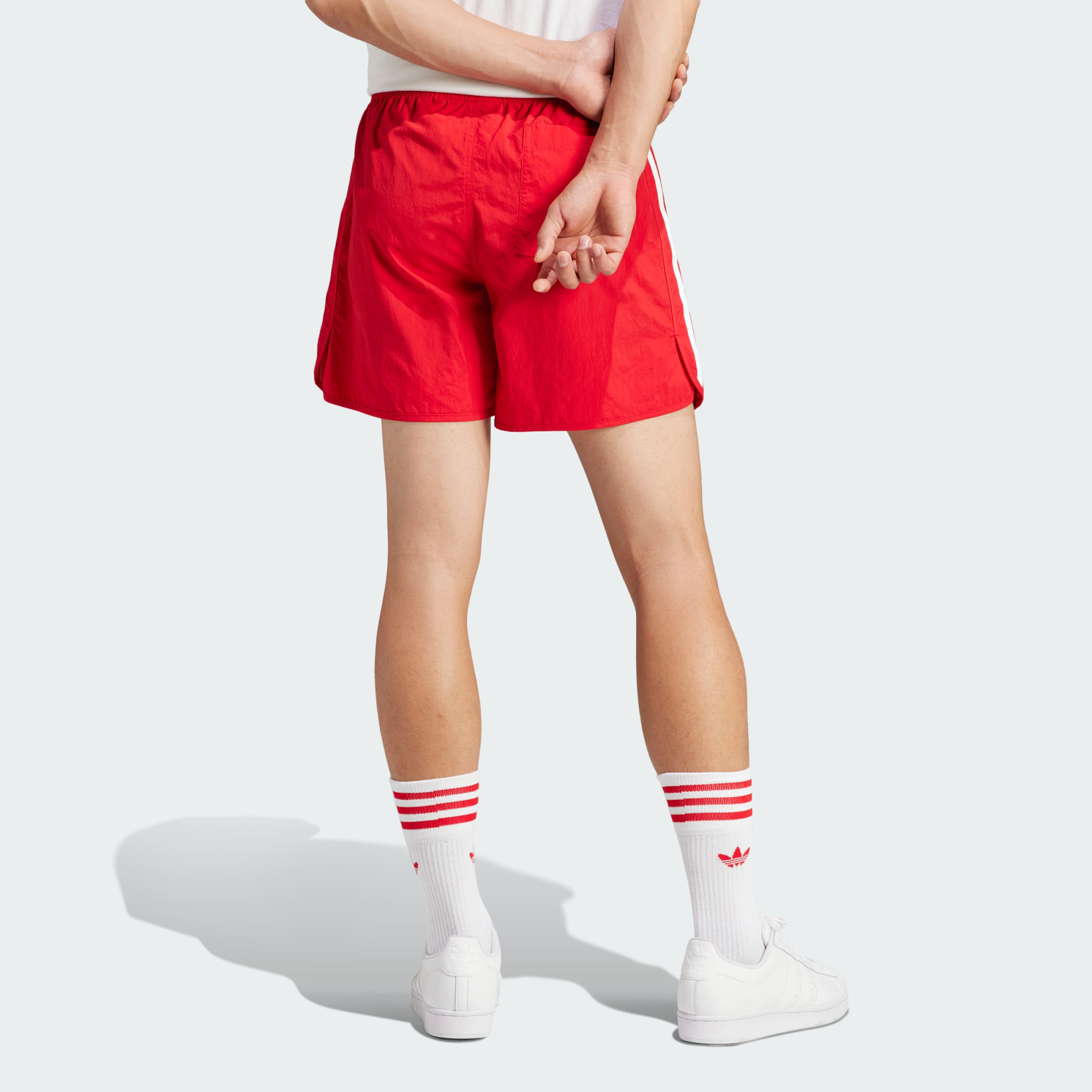 ADIDAS Originals Mens Adicolor Classics Sprinter Shorts - Red Recycled Material - Mediu