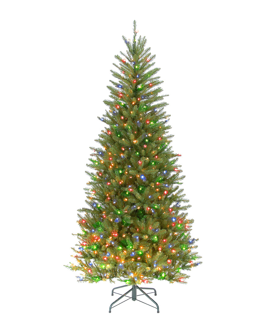 6.5Ft Dunhill Fir Slim Tree With 500 Multicolor Lights
