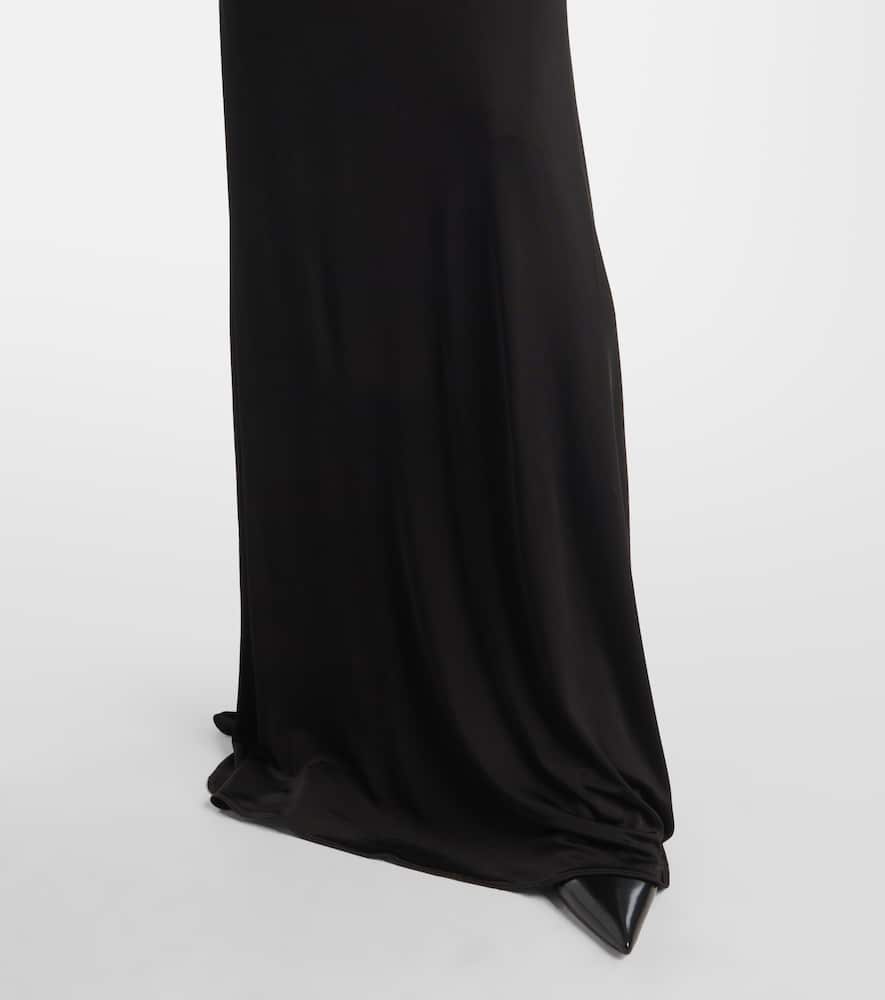 Roisin draped open-back gown