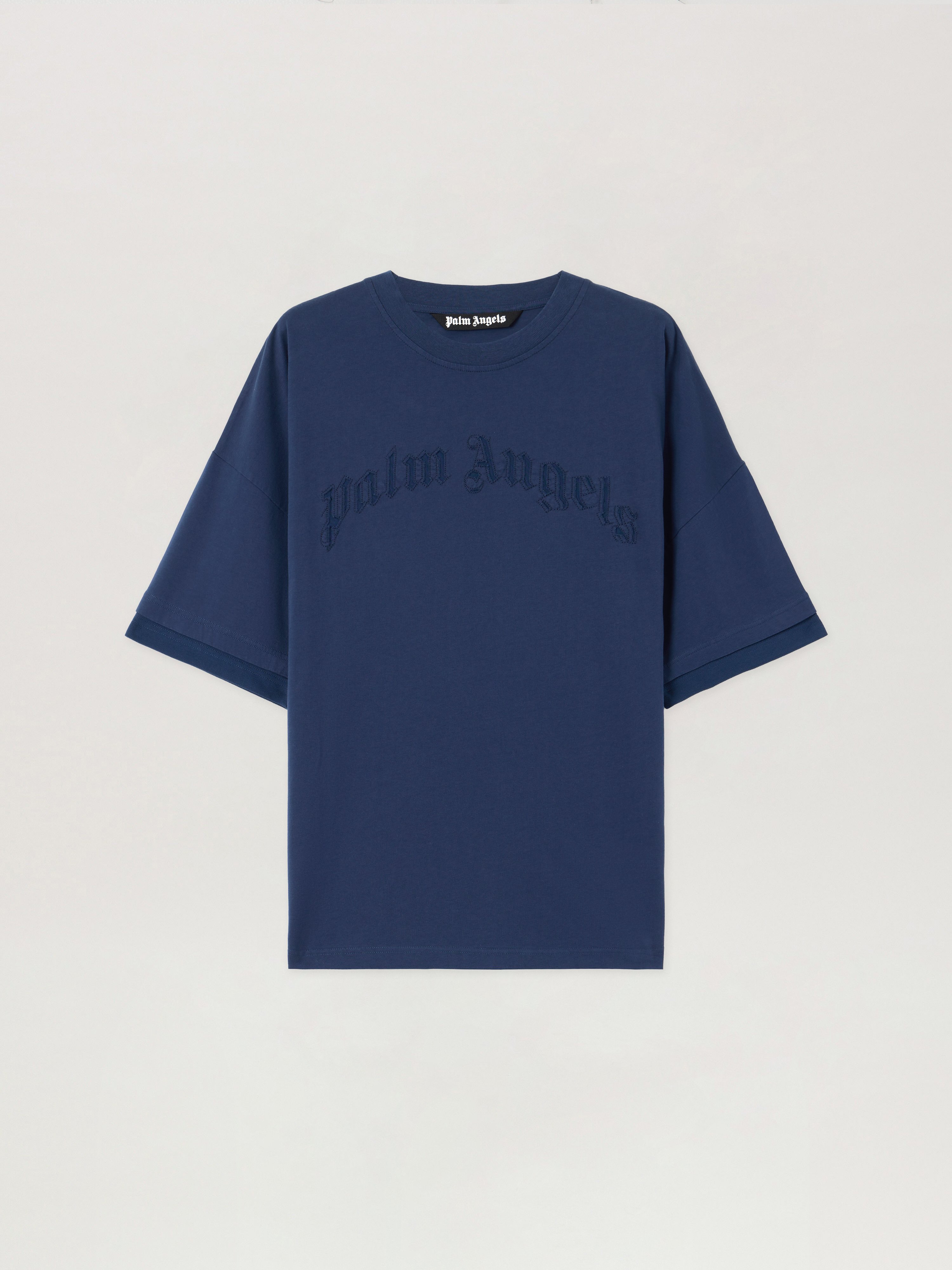 Curved Logo Loose Double T-shirt - Man T