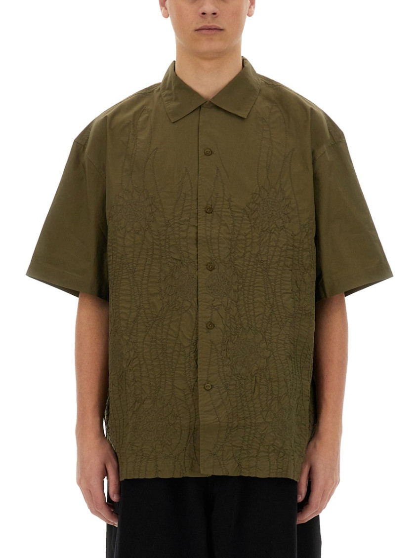 Olive Embroidered Shirt