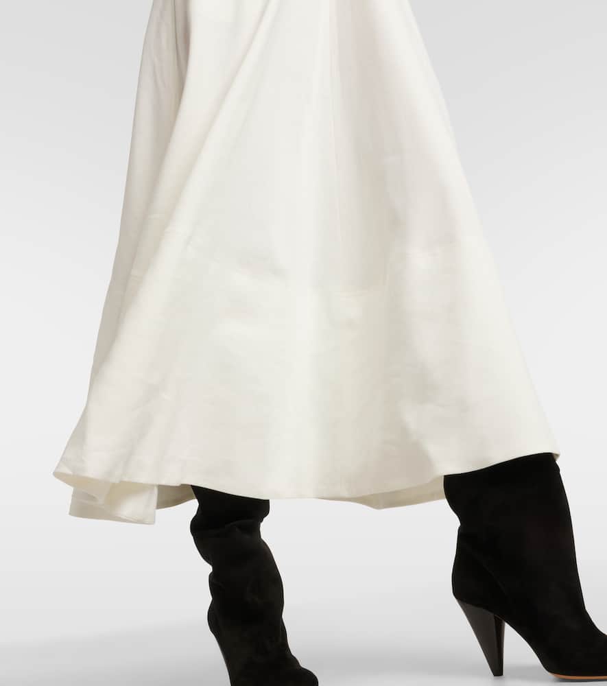 Ruby linen-blend midi dress