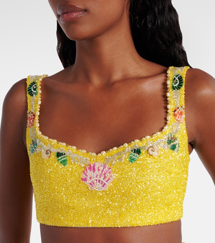 Marina embellished crop top