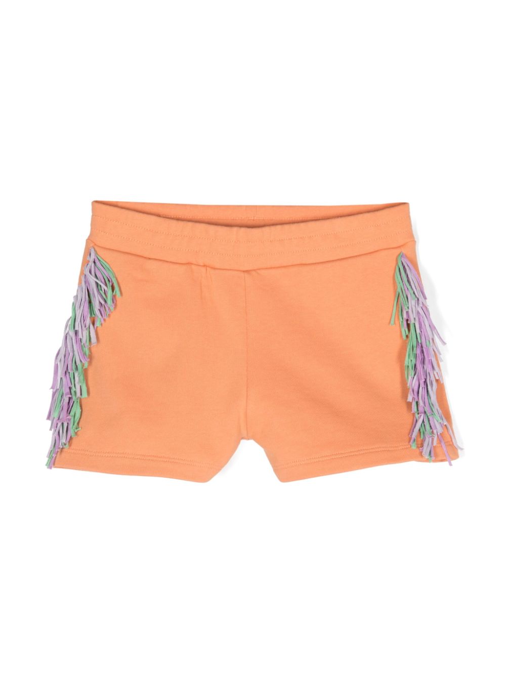 Fringed jersey shorts - Orange