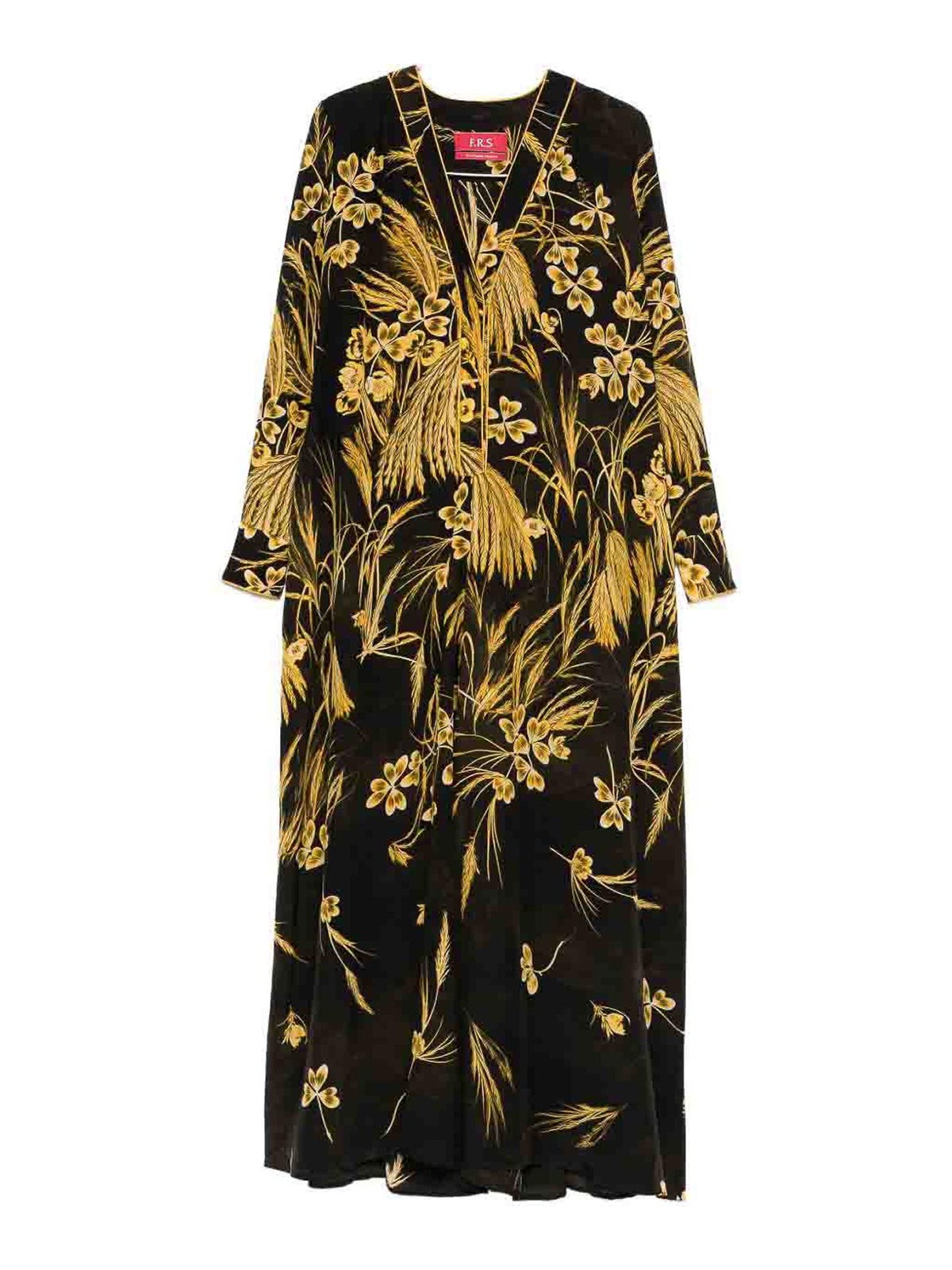 F. R.S For Restless Sleepers Silk Blend Printed Maxi Dress