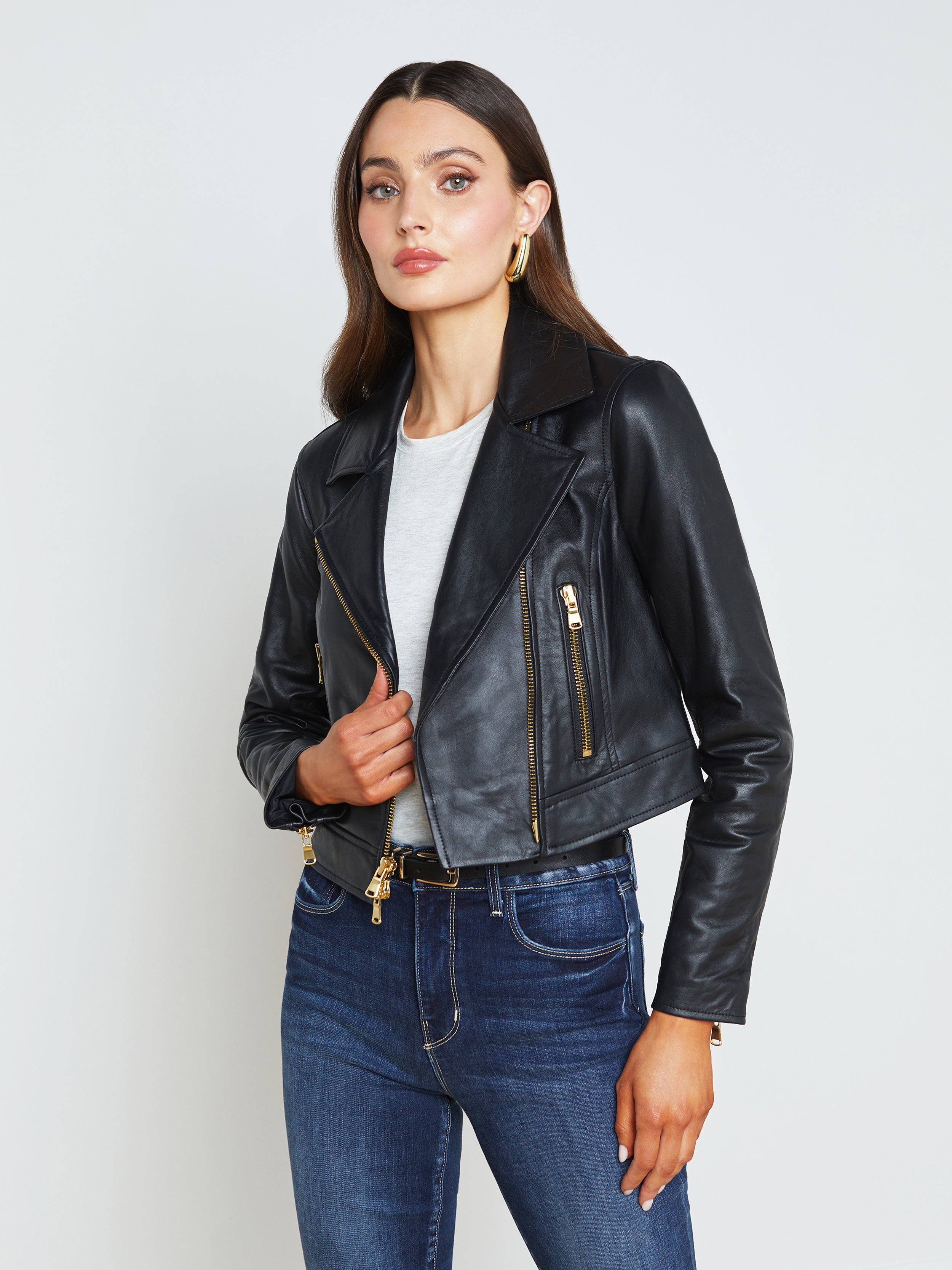 Onna Leather Jacket In Black