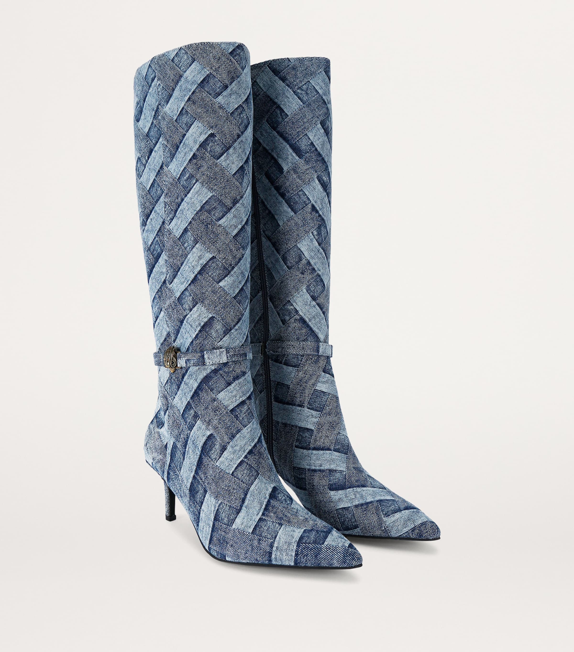 Denim Kensington Flexi Knee-High Boots