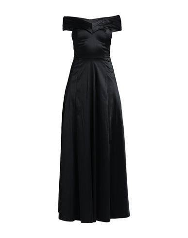 Gold Capsule Woman Maxi dress Black Size M Polyester, Cotton, Elastane