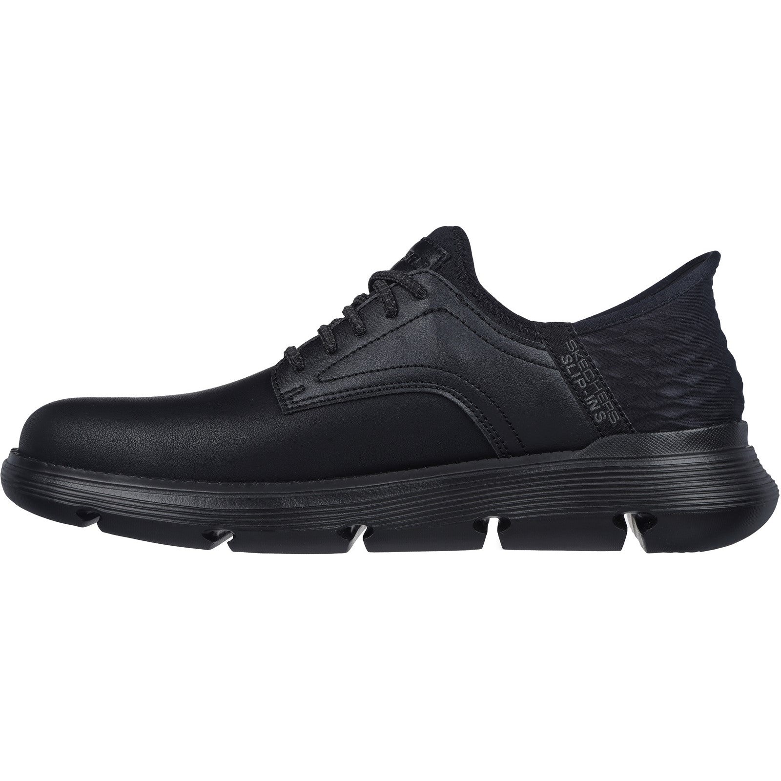 Skechers Mens Garza Gervin 205046W-Bbk Wide Fit Black Lace Up Shoe
