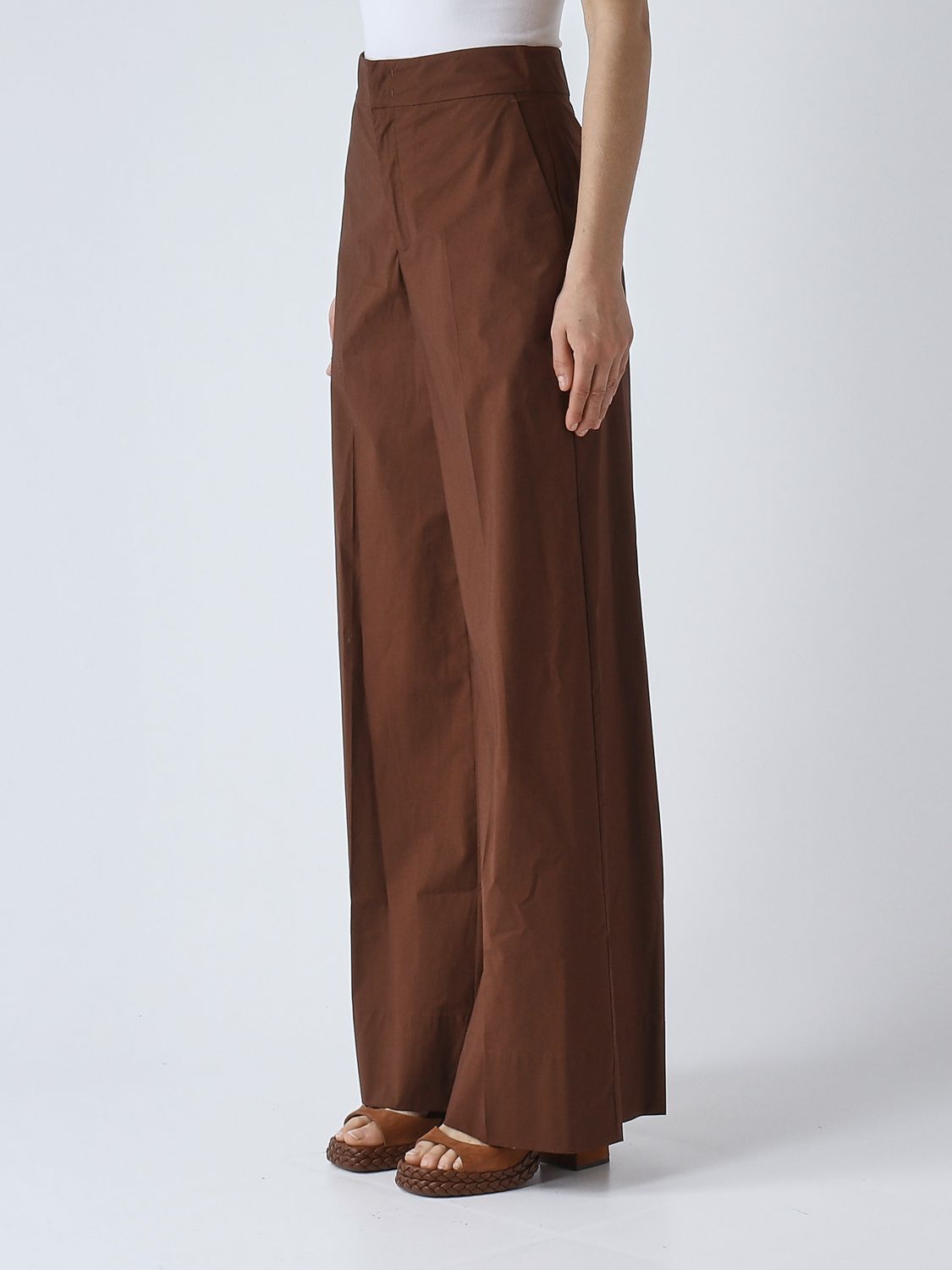 Pants Woman color Coffee