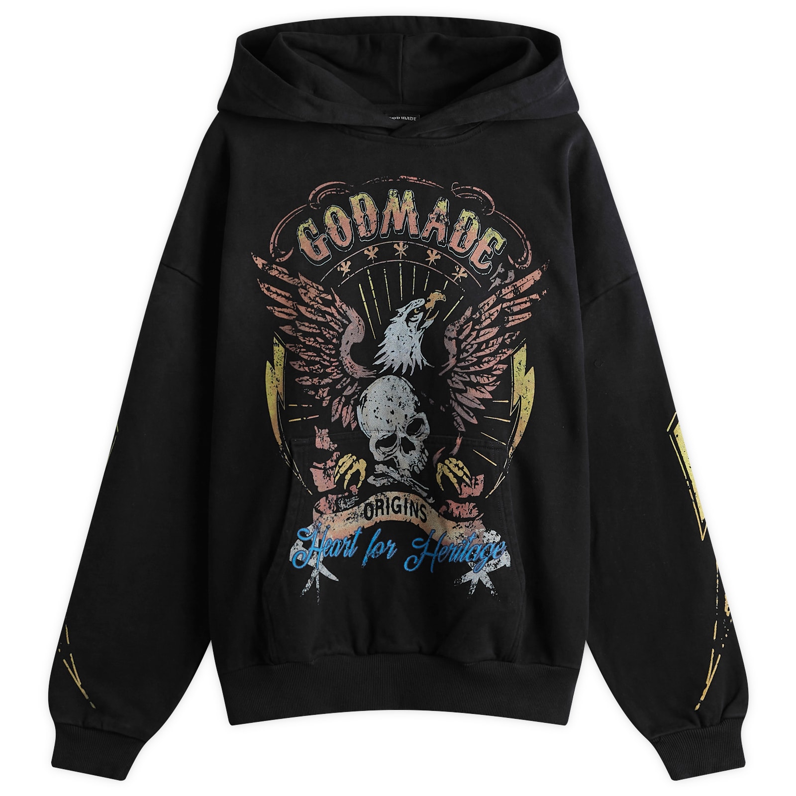 Men's Origins Hoodie in Washed Black