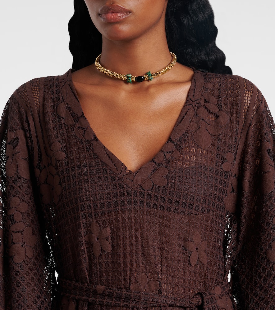 June cotton-blend kaftan