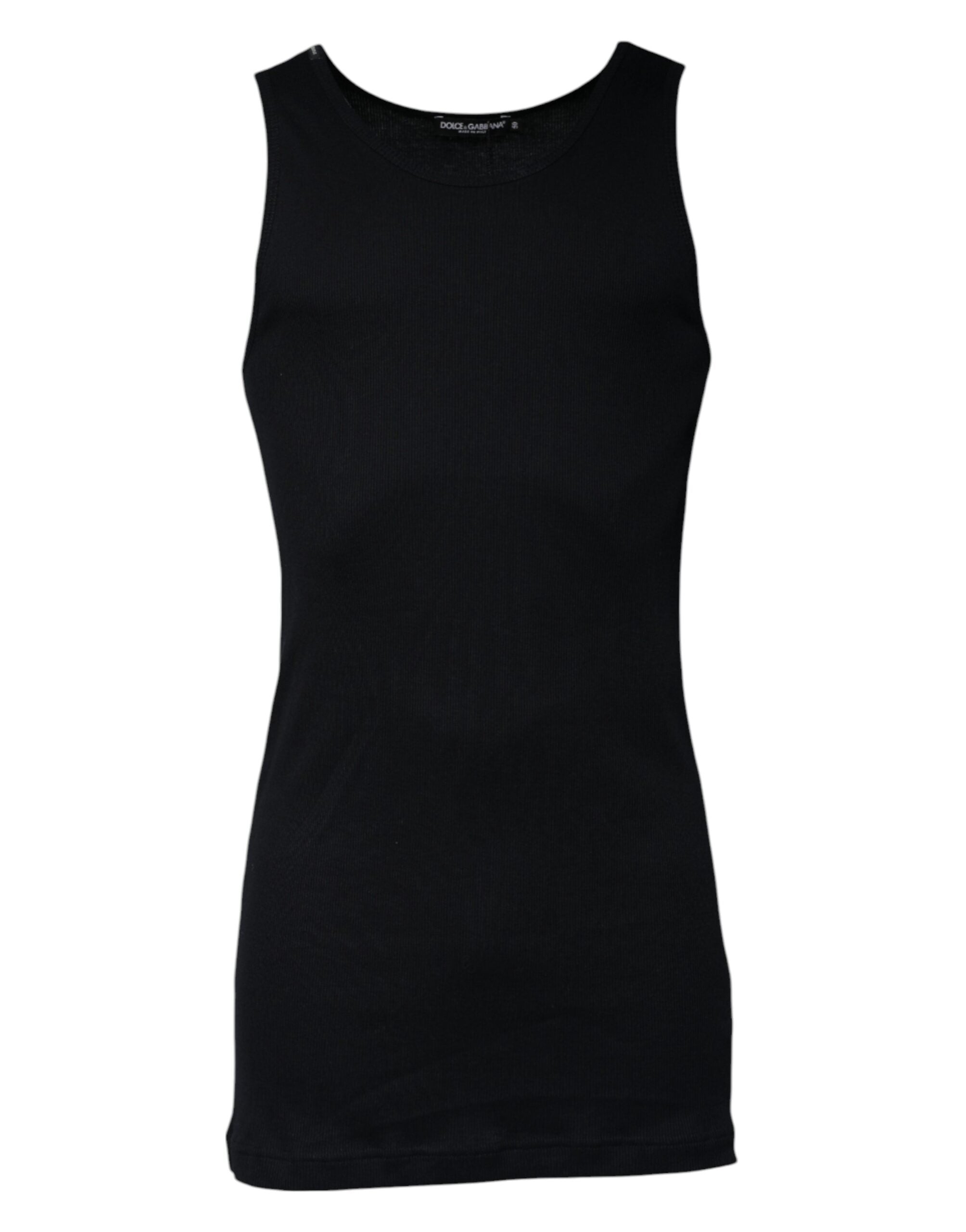 Cotton Jersey Tank Top — Black