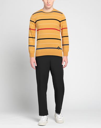 Man Sweater Yellow Size 40 Cotton