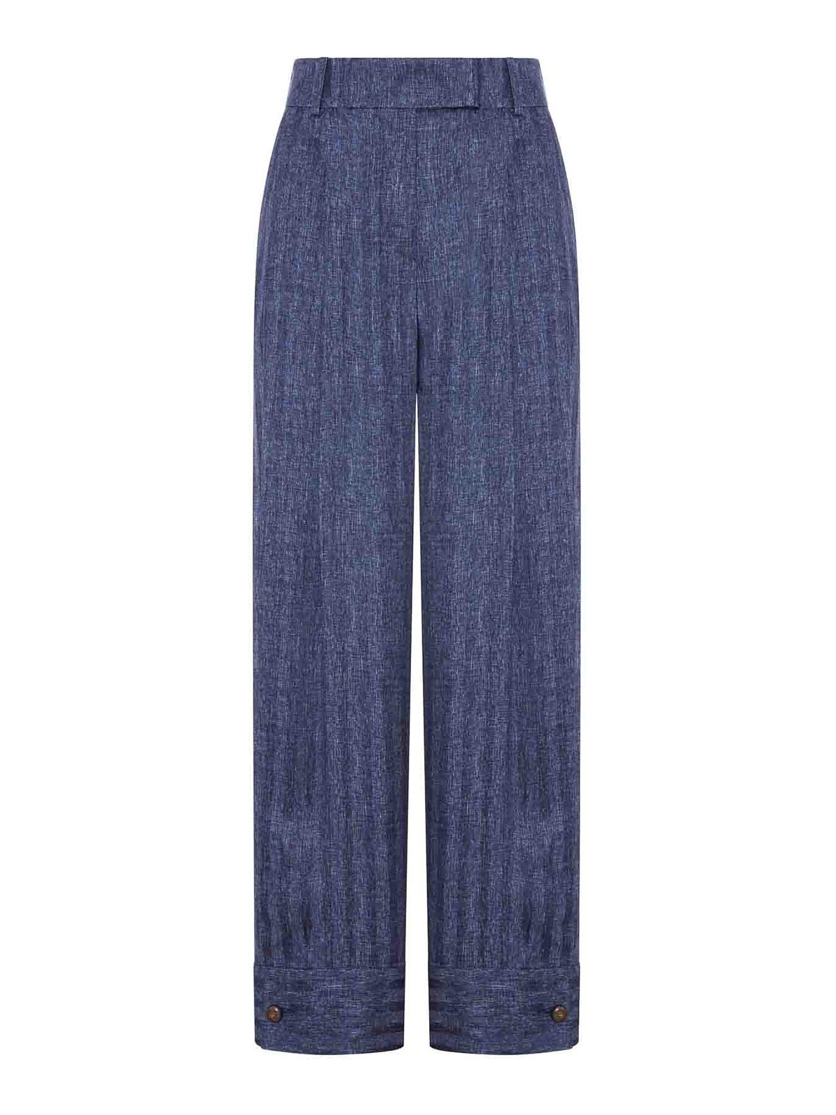 Printed Silk Trousers With Pleats