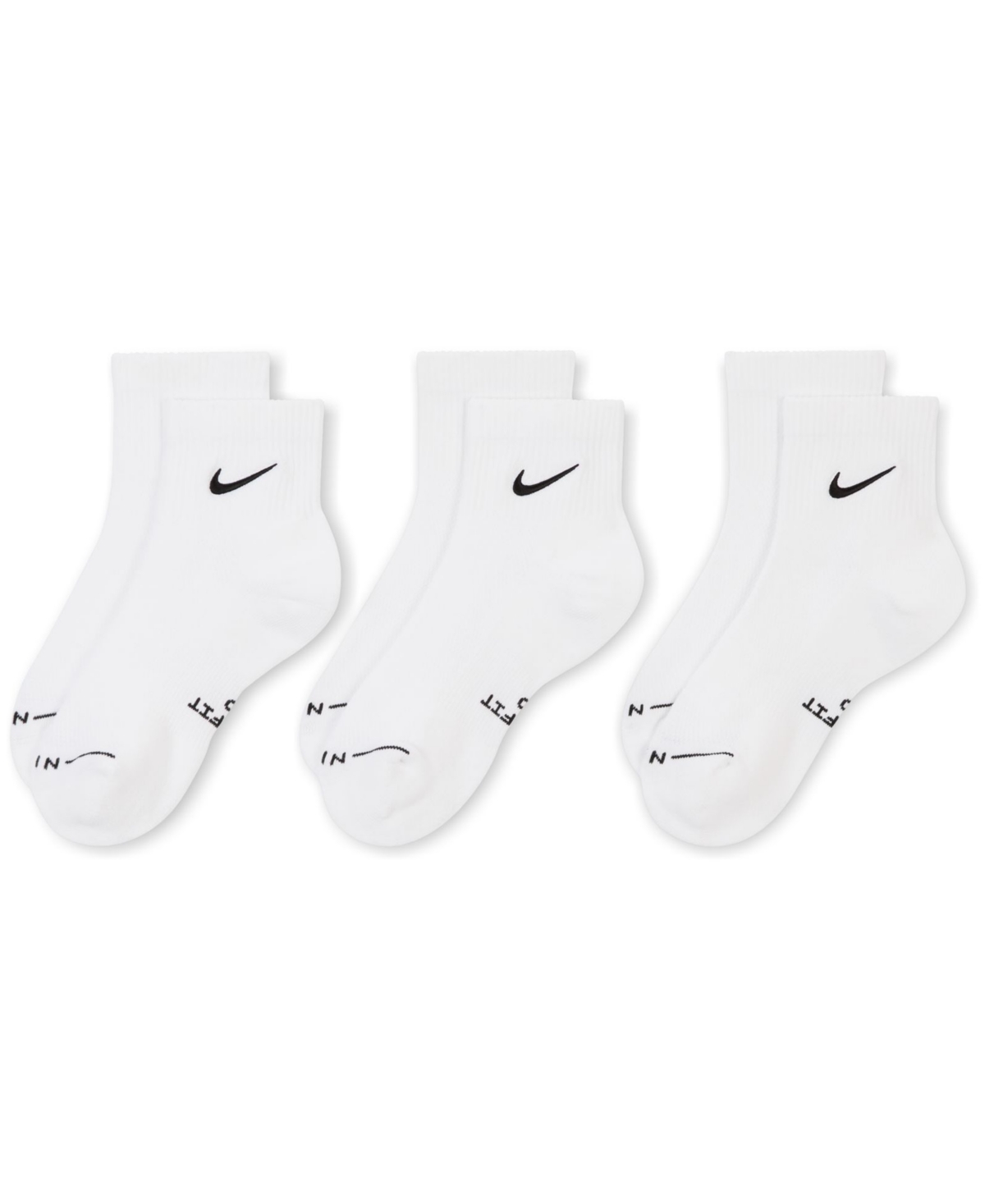 Men's Everyday Elevated Ankle Socks, 3-Pairs - White
