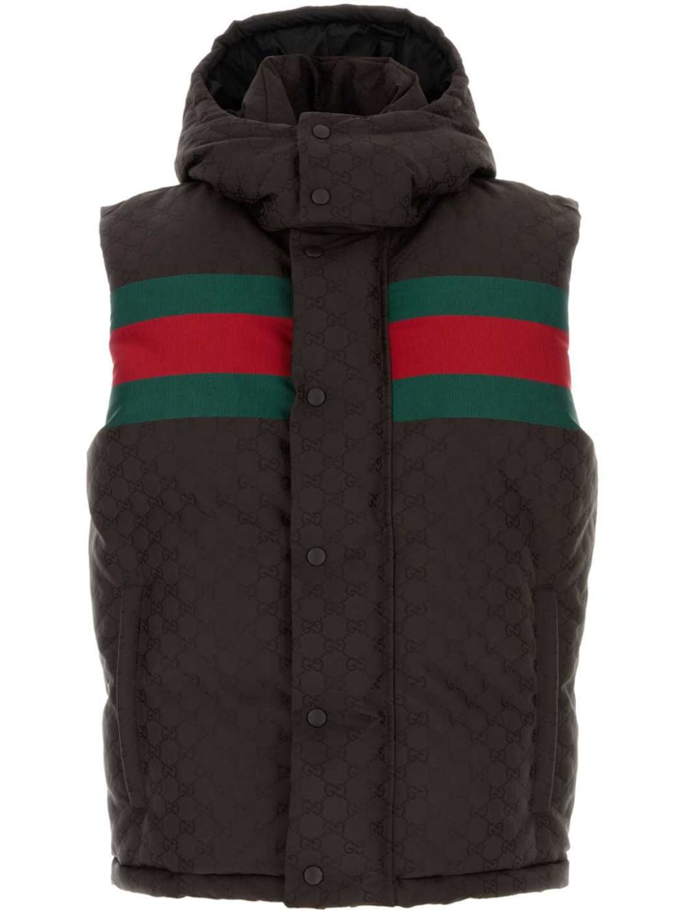 GG down gilet - Brown