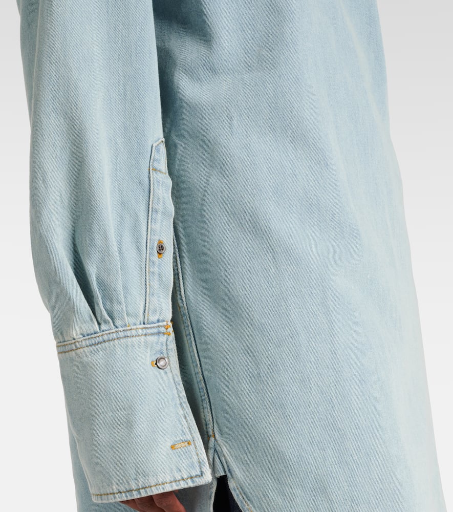 Denim turtleneck top