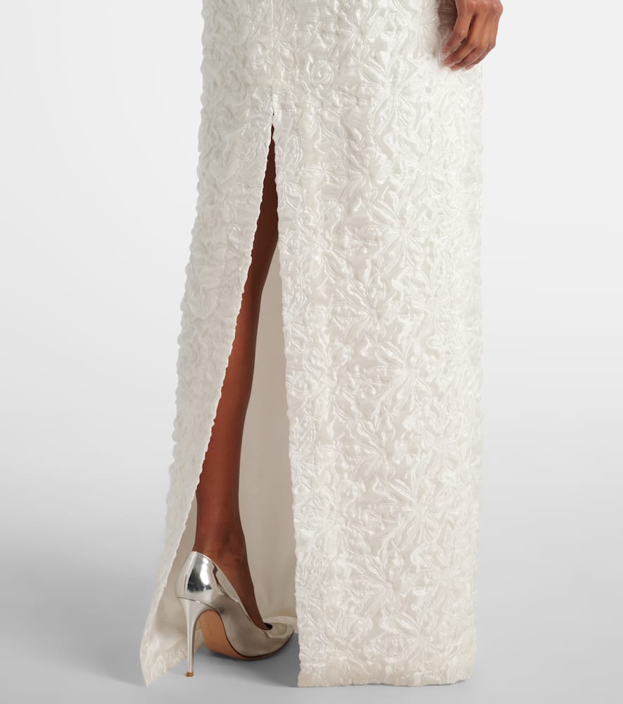 Markarian Robin floral jacquard gown