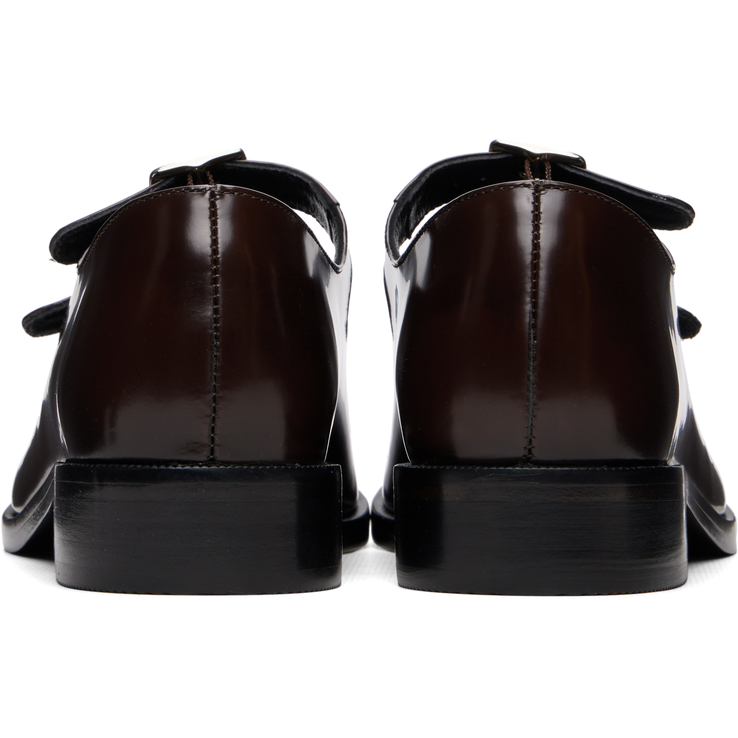 Brown Mary Jane Double Strap Welt Heels
