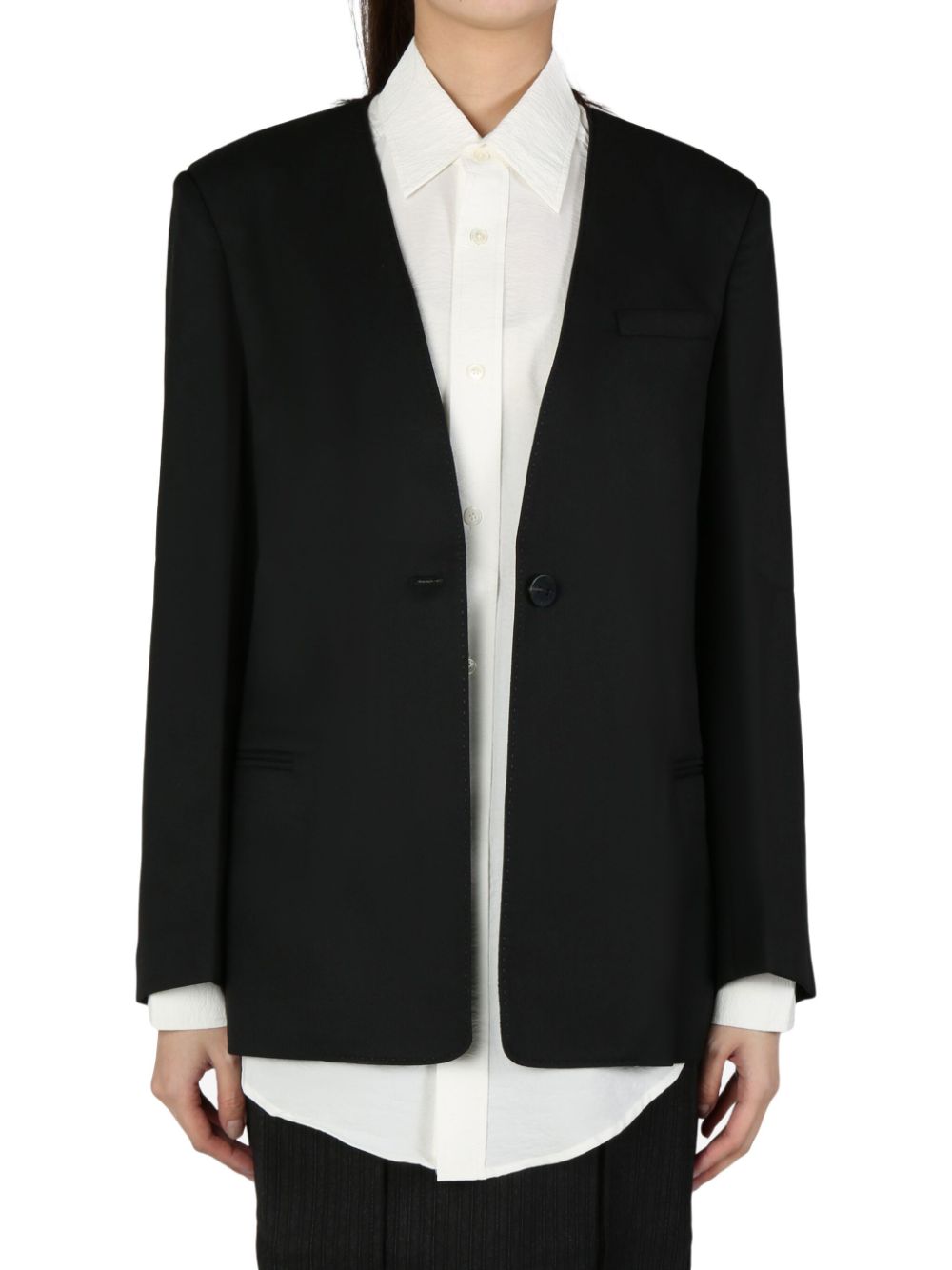 Single-breasted blazer - Black