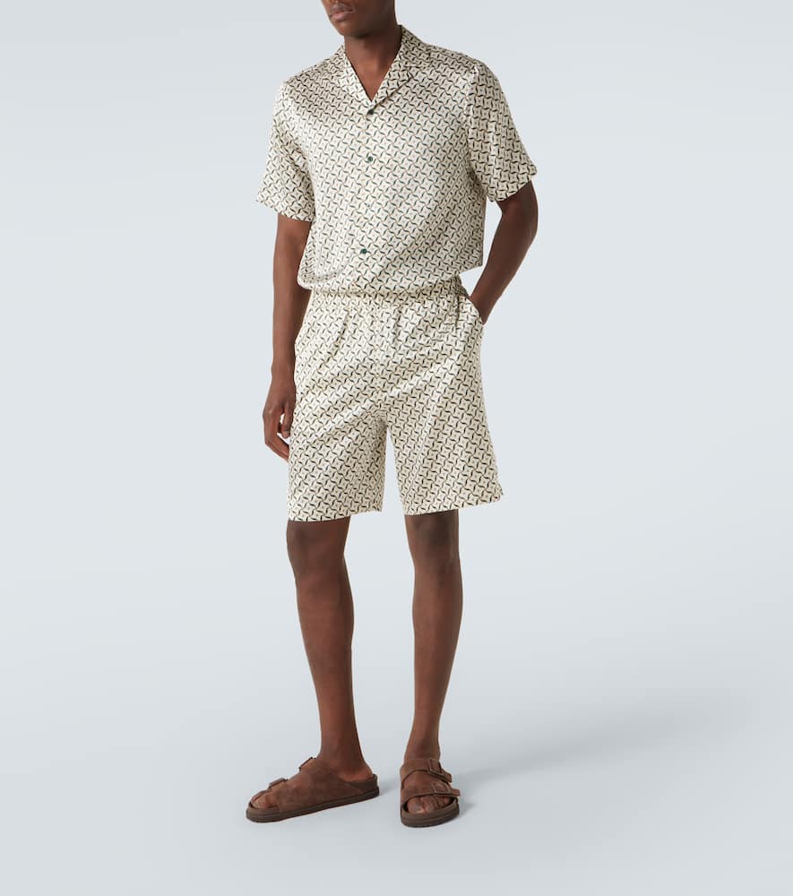 Palma printed silk-blend shorts