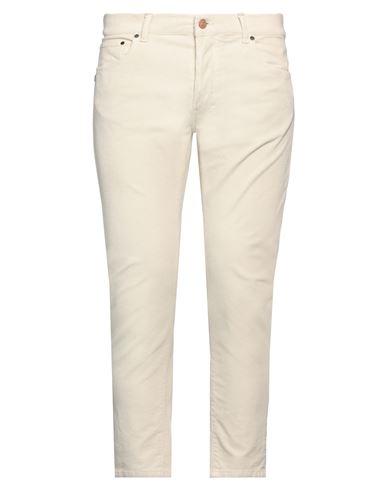 Man Pants Beige Size 34 Cotton, Elastane