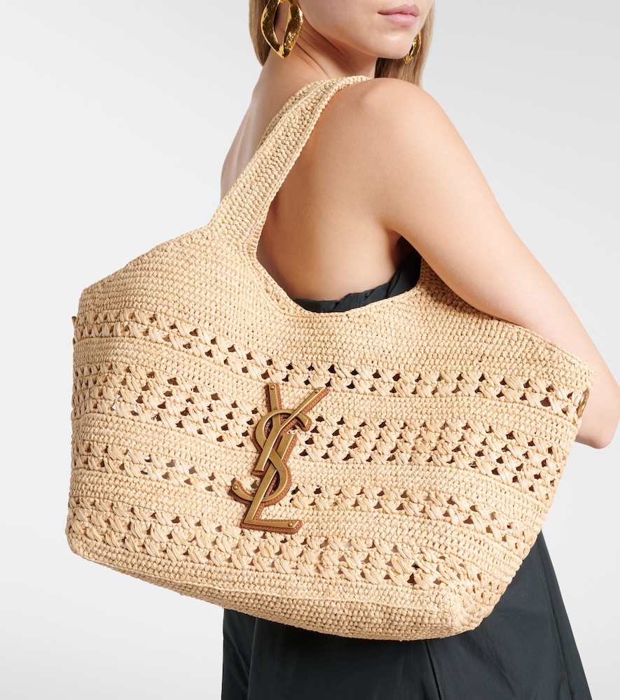 Icare Medium raffia tote bag