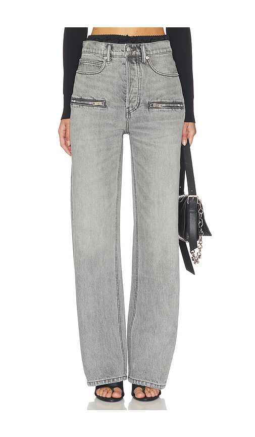 Alexander Wang Silk Prestyle Float Jeans With Horizontal Zips in Grey. 24. Also