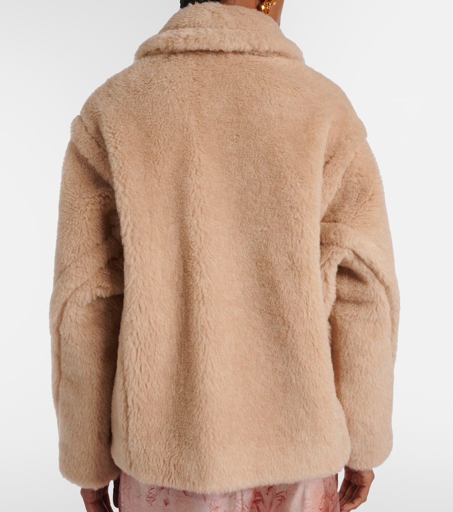 Tritone cropped teddy jacket