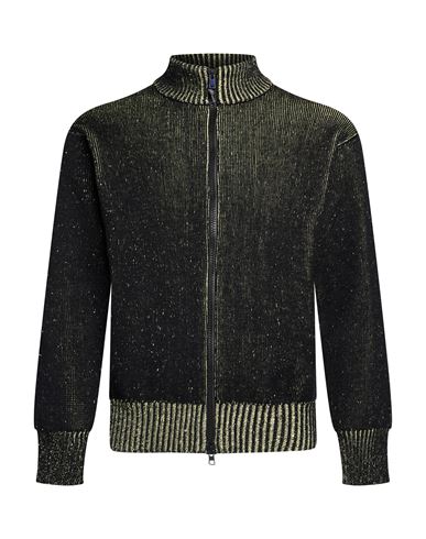 Man Cardigan Black Size M Wool, Aramid fiber