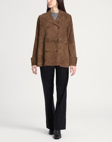 Woman Jacket Light brown Size 6 Leather