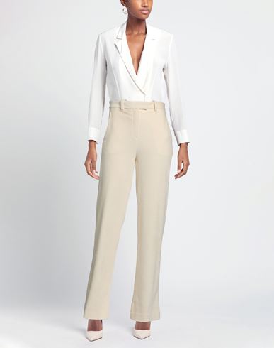Woman Pants Ivory Size 6 Cotton, Polyester