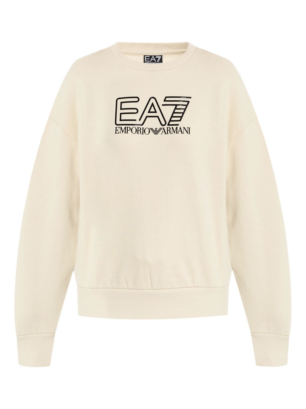 Ea7 Emporio Armani logo-print sweatshirt - Neutrals