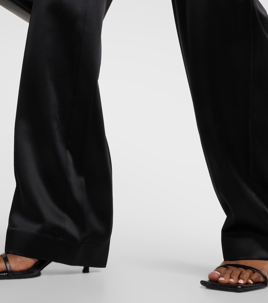 Tova silk satin straight pants