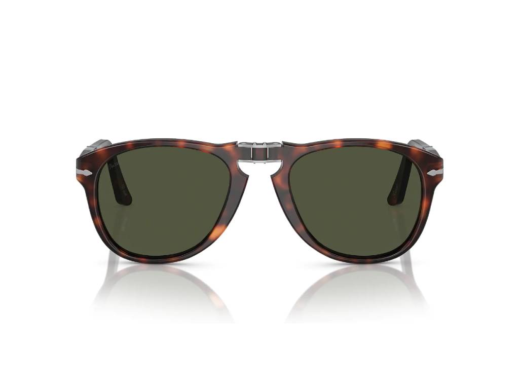 Persol Man Persol PO0714 FOLDING 24/31 Sunglasses Acetate Turtle Green Pilot Norma