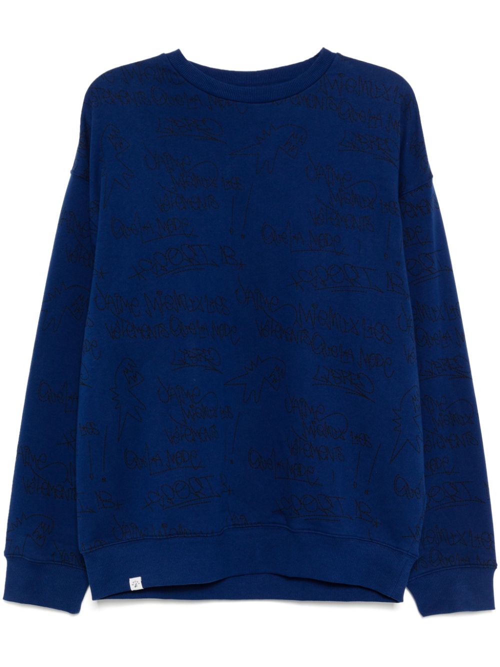 Stitching sweatshirt - Blue