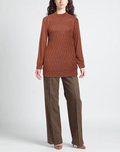 Woman Turtleneck Tan Size S Viscose, Polyester, Polyamide