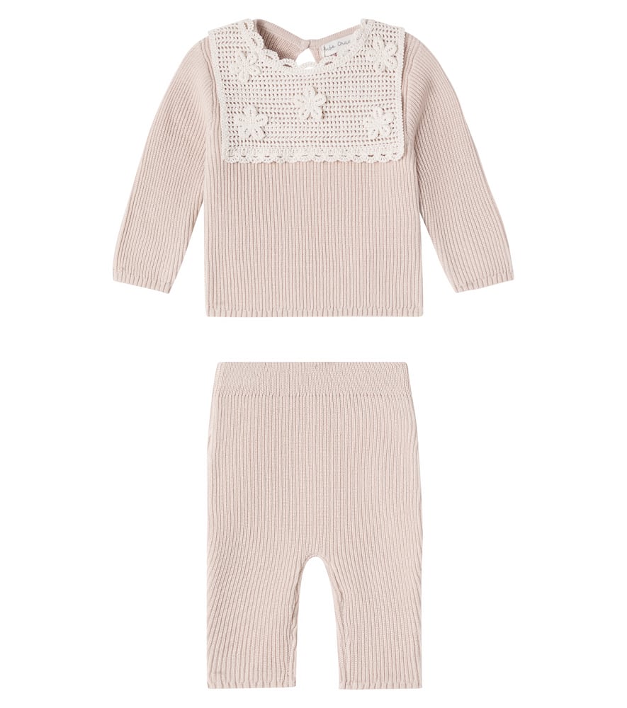 Baby Lucette set of cotton sweater and pants