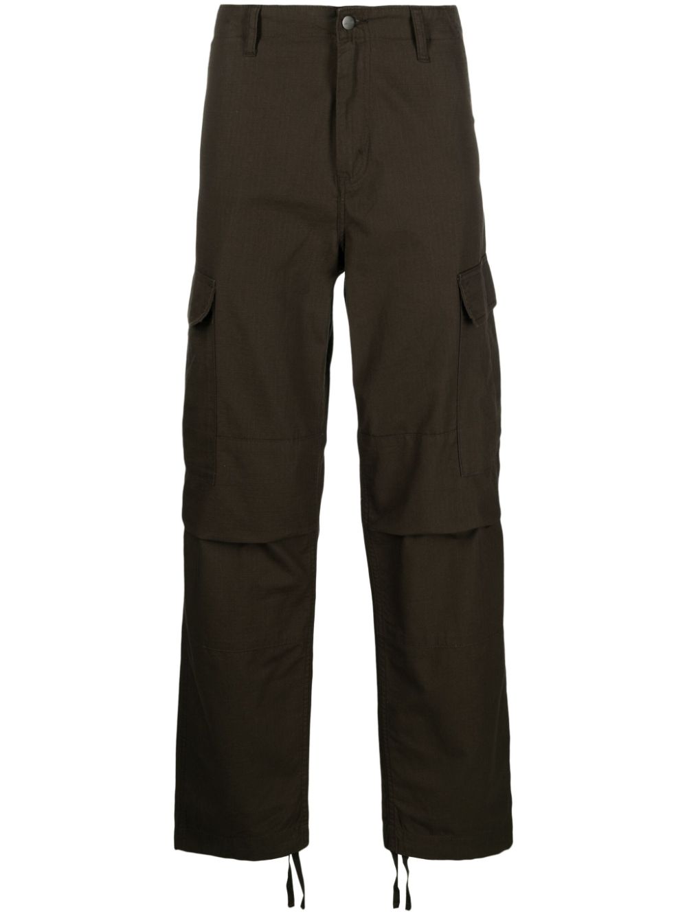 Straight-leg cargo trousers - Black