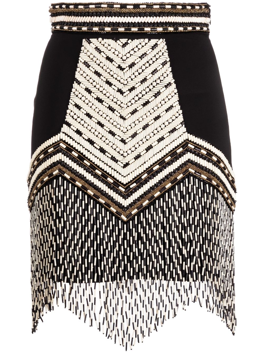 Bead-embellished miniskirt - Black