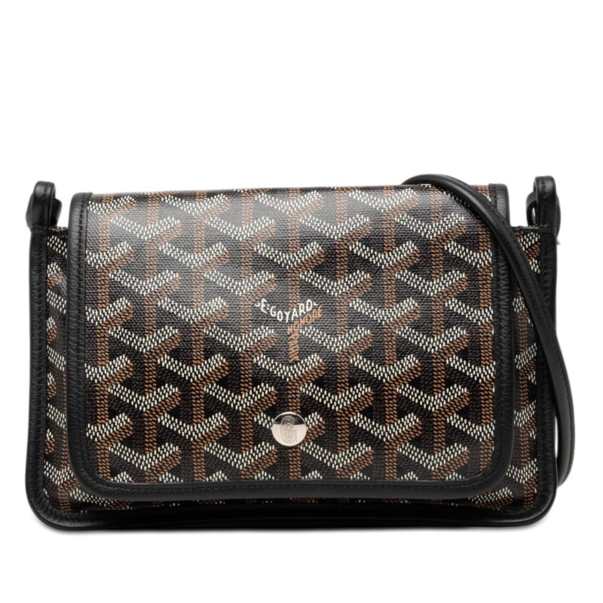 Goyard Black Brown Leather Pvc Handbag Shoulder Bag Pre-Owned